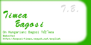 timea bagosi business card